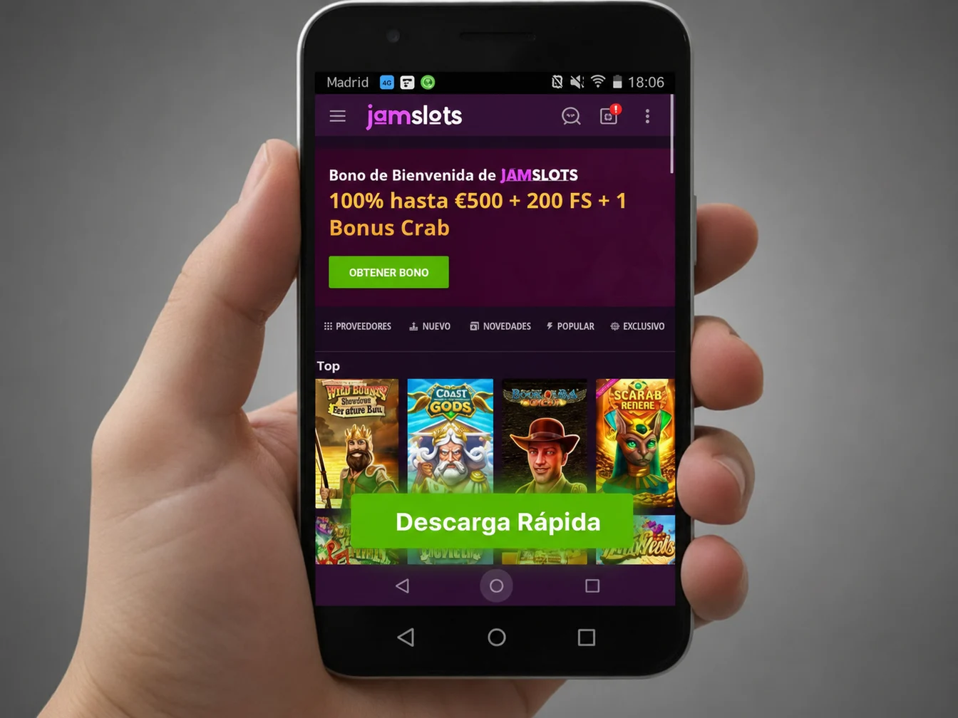 casino móvil en Android con interfaz intuitiva